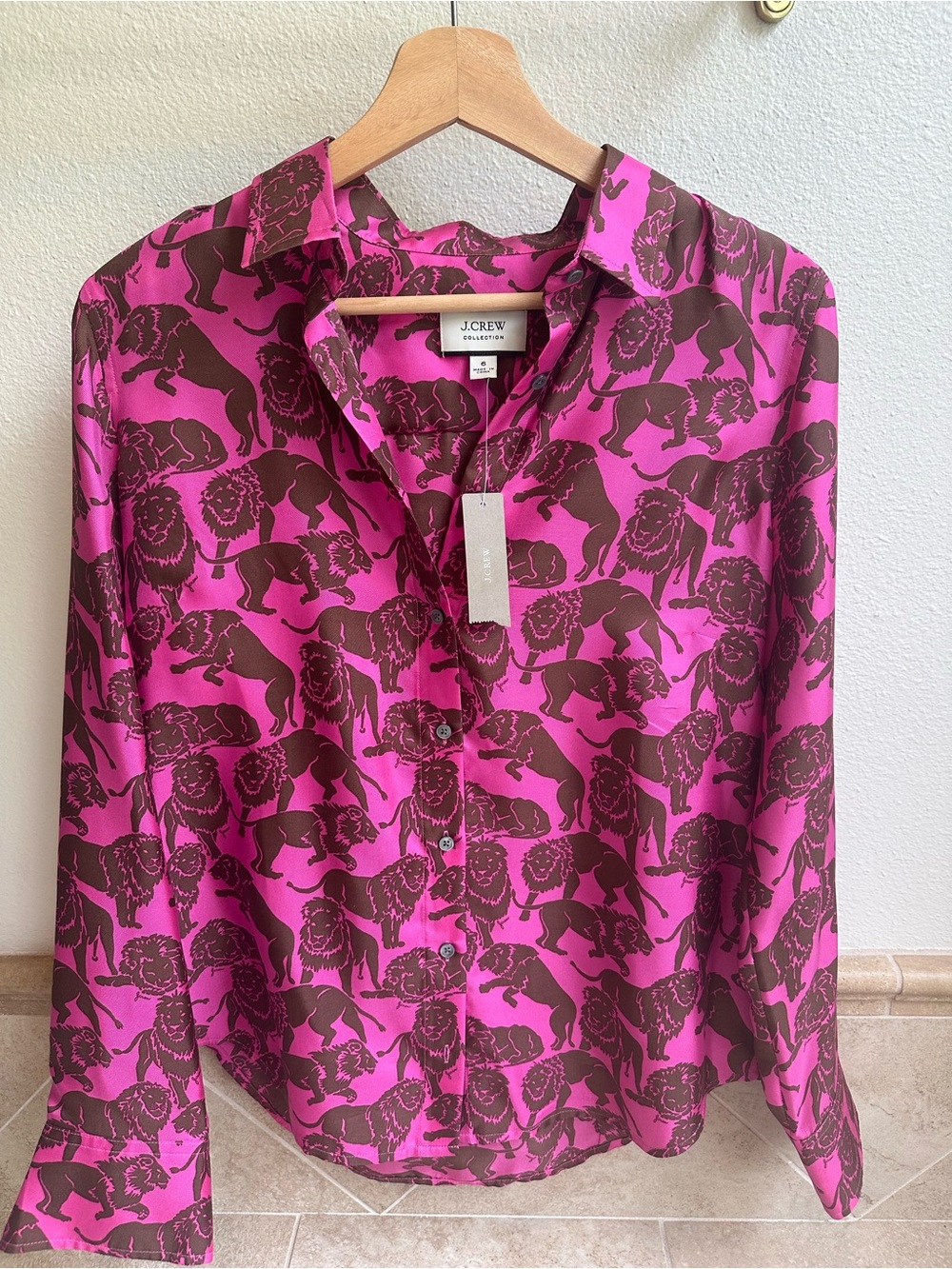 J. Crew 100% Silk Button-Up NWT